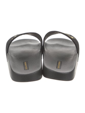 Dolce & Gabbana Velvet Printed Slides