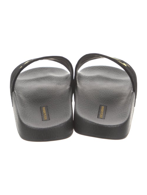 Dolce & Gabbana Velvet Printed Slides