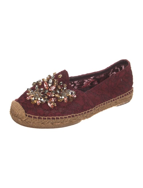 Dolce & Gabbana Lace Floral Print Espadrilles