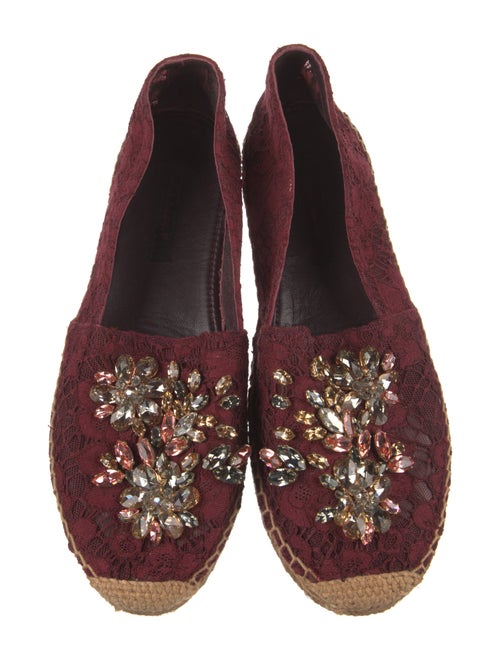 Dolce & Gabbana Lace Floral Print Espadrilles