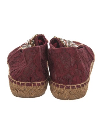 Dolce & Gabbana Lace Floral Print Espadrilles