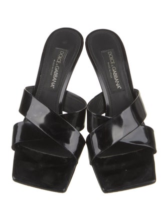 Dolce & Gabbana Patent Leather Slides