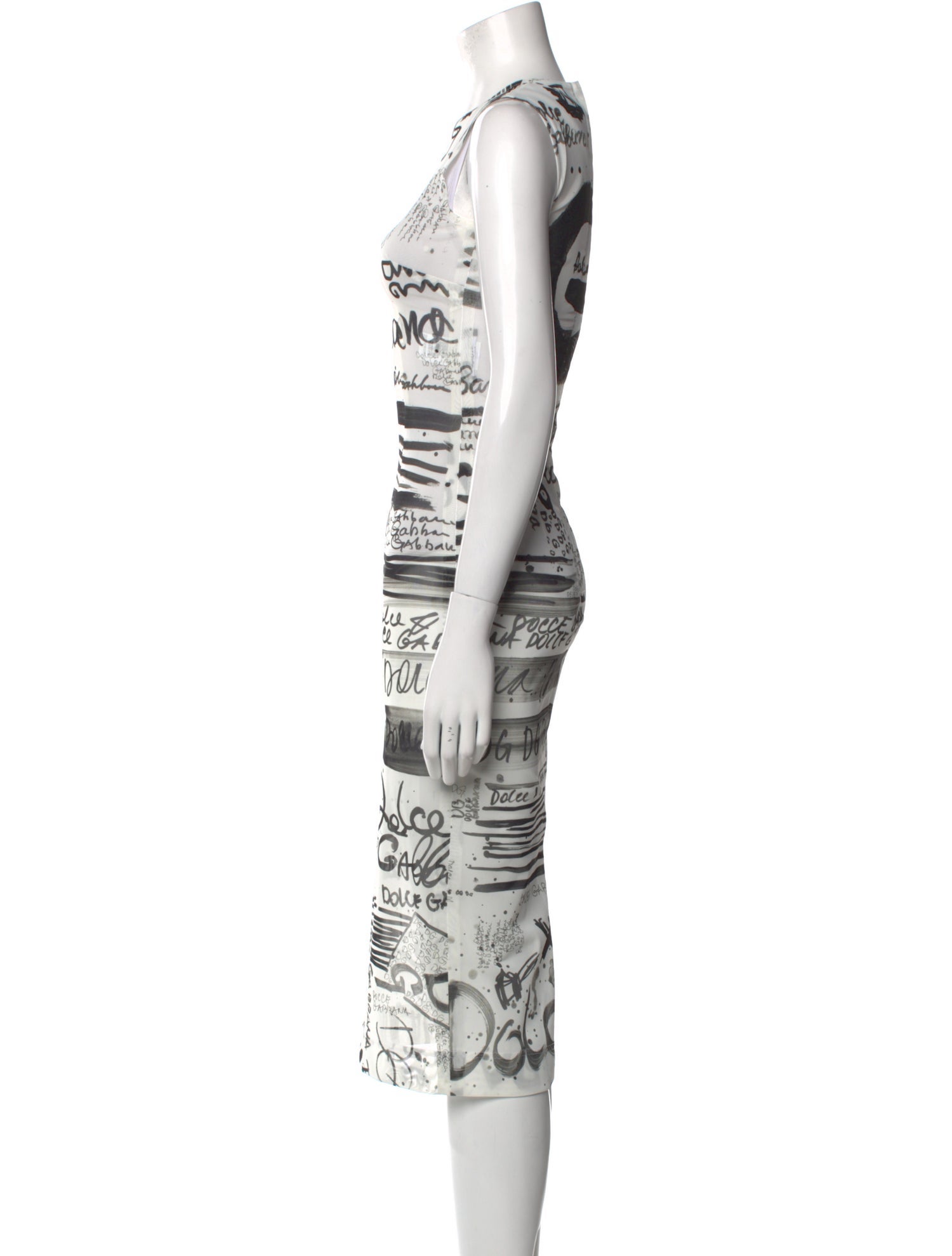 Dolce & Gabbana Printed Midi Length Dress