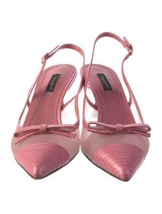 Dolce & Gabbana Mesh Mesh Accents Slingback Pumps