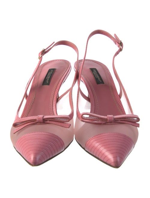 Dolce & Gabbana Mesh Mesh Accents Slingback Pumps