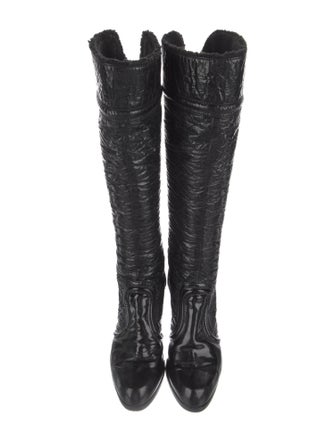 Dolce & Gabbana Leather Sock Boots