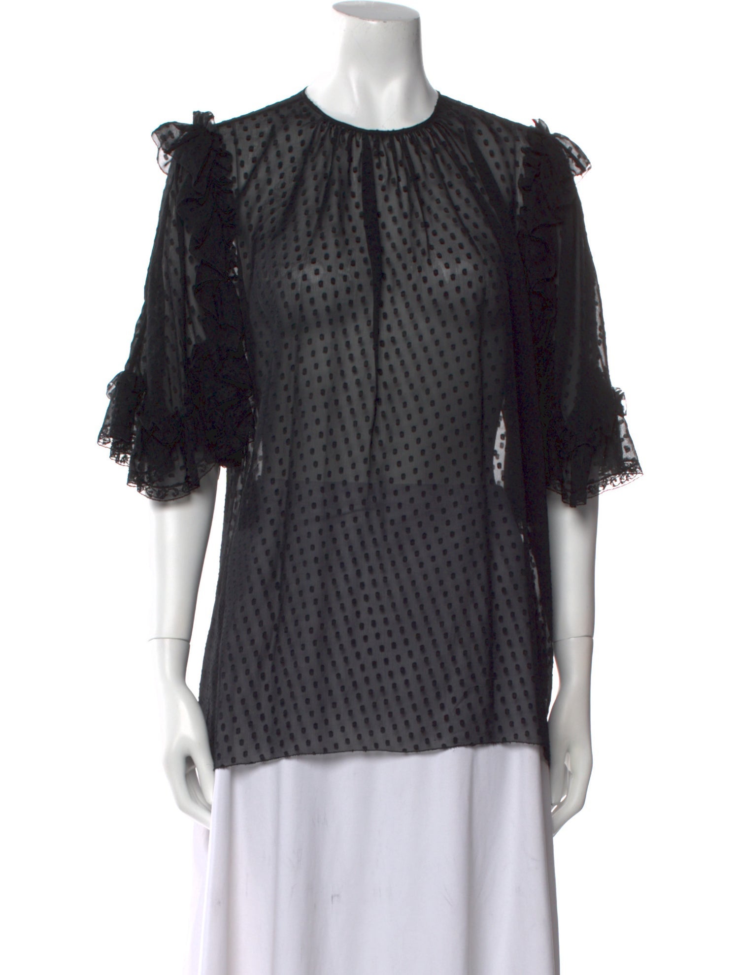 Dolce & Gabbana Printed Crew Neck Blouse