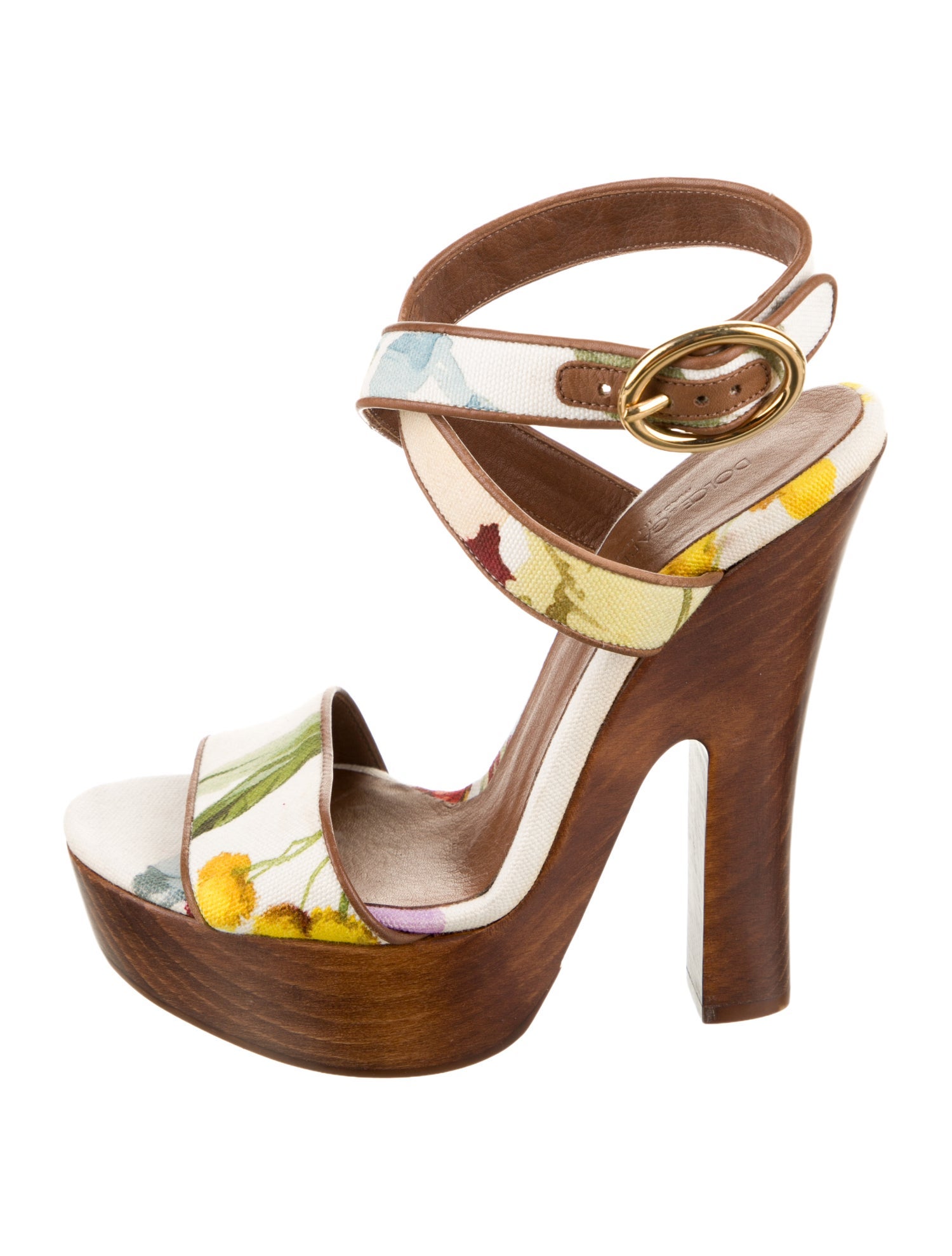 Dolce & Gabbana Canvas Floral Print Sandals