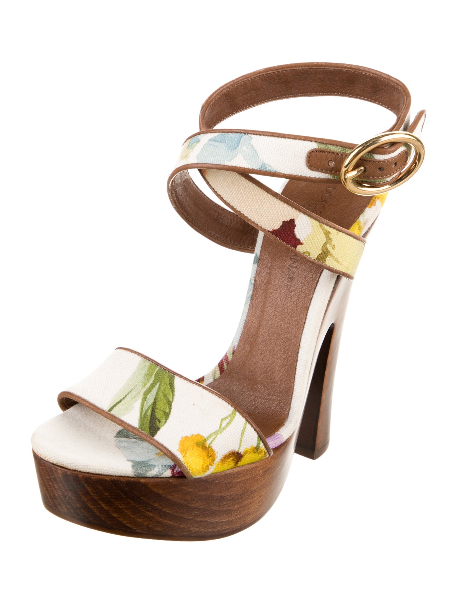 Dolce & Gabbana Canvas Floral Print Sandals
