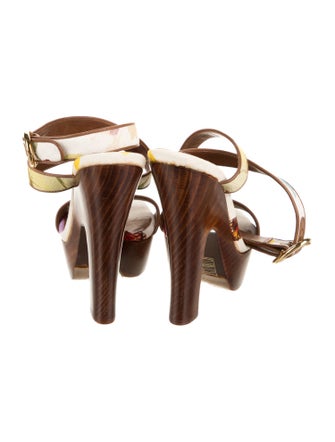 Dolce & Gabbana Canvas Floral Print Sandals