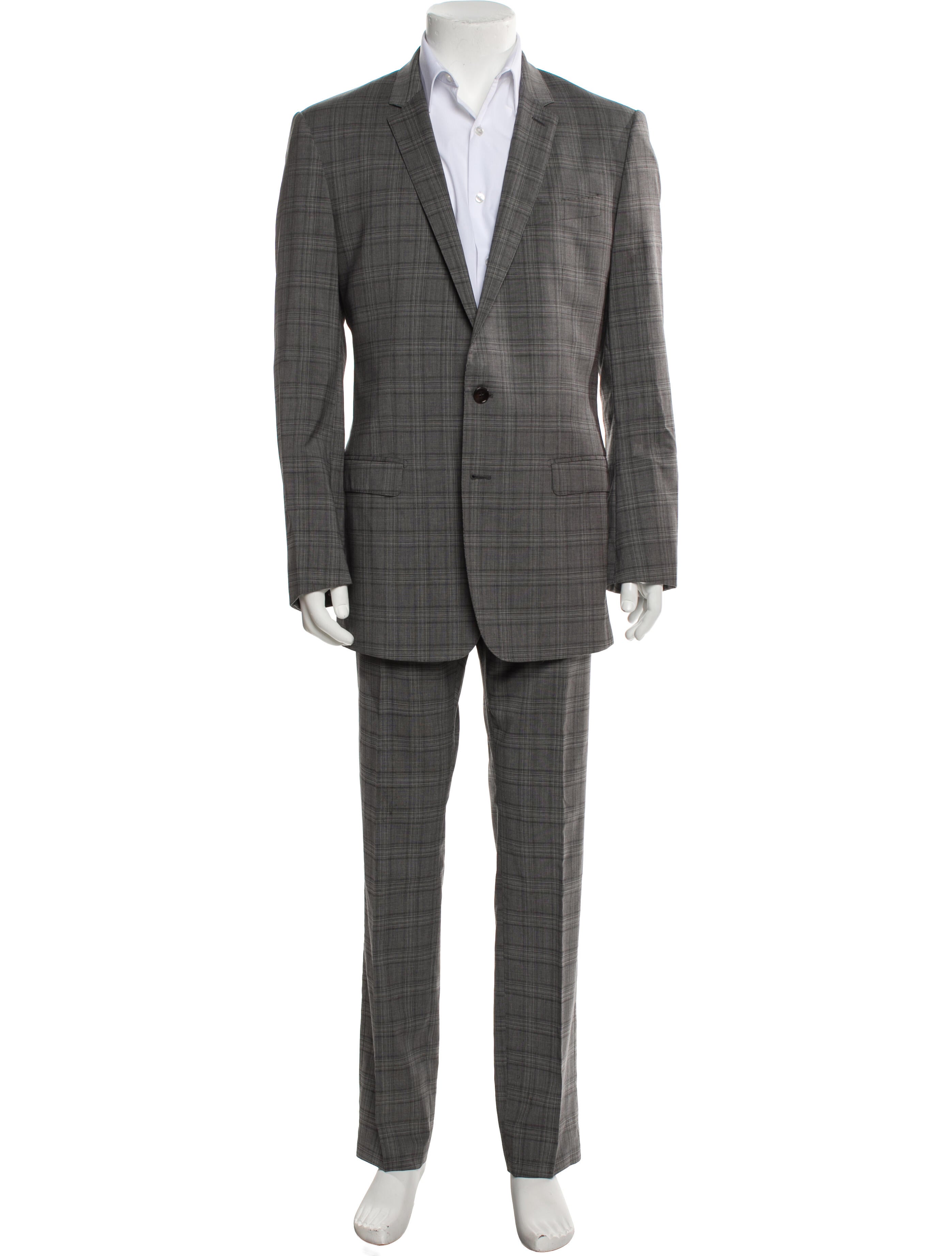 Dolce & Gabbana Virgin Wool Plaid Print Two-Piece Blazer