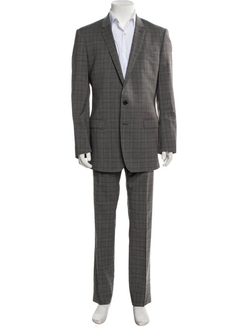 Dolce & Gabbana Virgin Wool Plaid Print Two-Piece Blazer