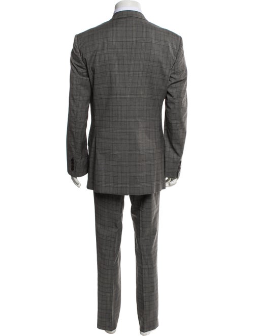 Dolce & Gabbana Virgin Wool Plaid Print Two-Piece Blazer