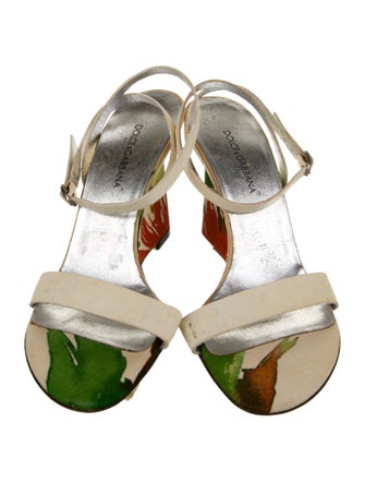 Dolce & Gabbana Canvas Floral Print Sandals