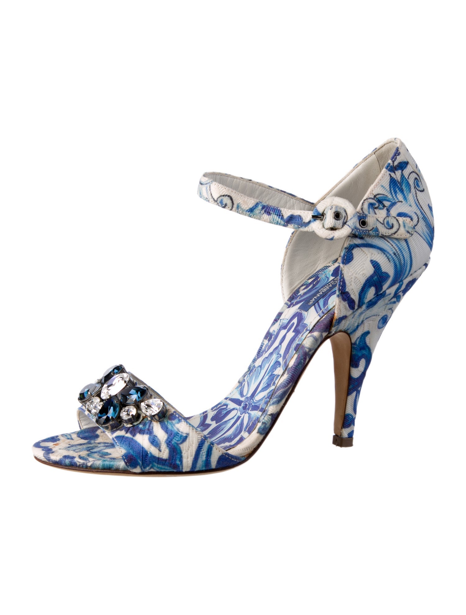 Dolce & Gabbana Canvas Floral Print Sandals