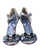 Dolce & Gabbana Canvas Floral Print Sandals