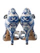 Dolce & Gabbana Canvas Floral Print Sandals