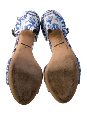 Dolce & Gabbana Canvas Floral Print Sandals