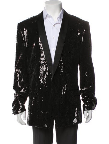 Dolce & Gabbana Suiting Sequin Embellishments Blazer Us48, It58 | XXL