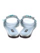 Dolce & Gabbana Satin Crystal Embellishments Slides