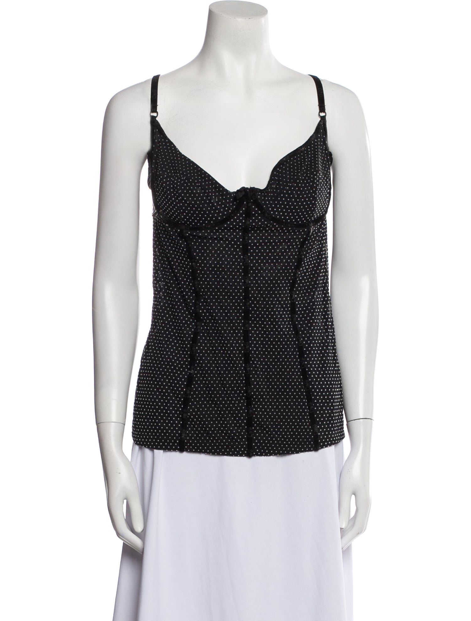 Dolce & Gabbana Lace Polka Dot Print Top