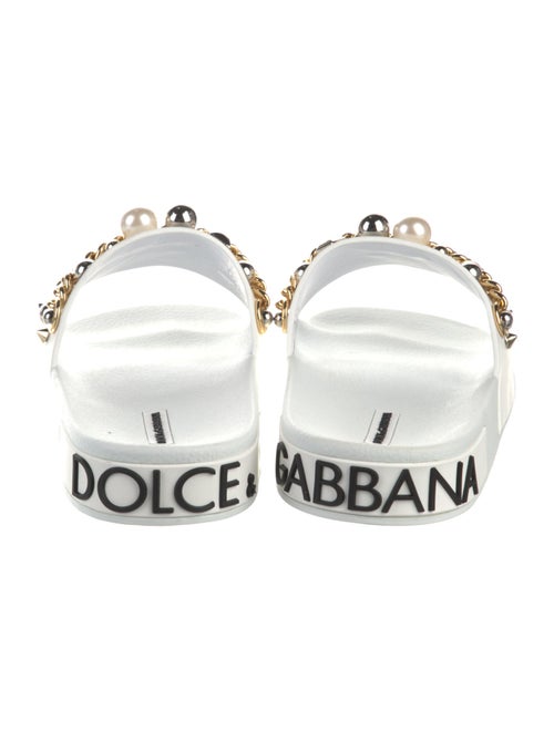 Dolce & Gabbana Rubber Chain-Link Accents Slides