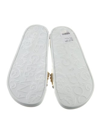Dolce & Gabbana Rubber Chain-Link Accents Slides