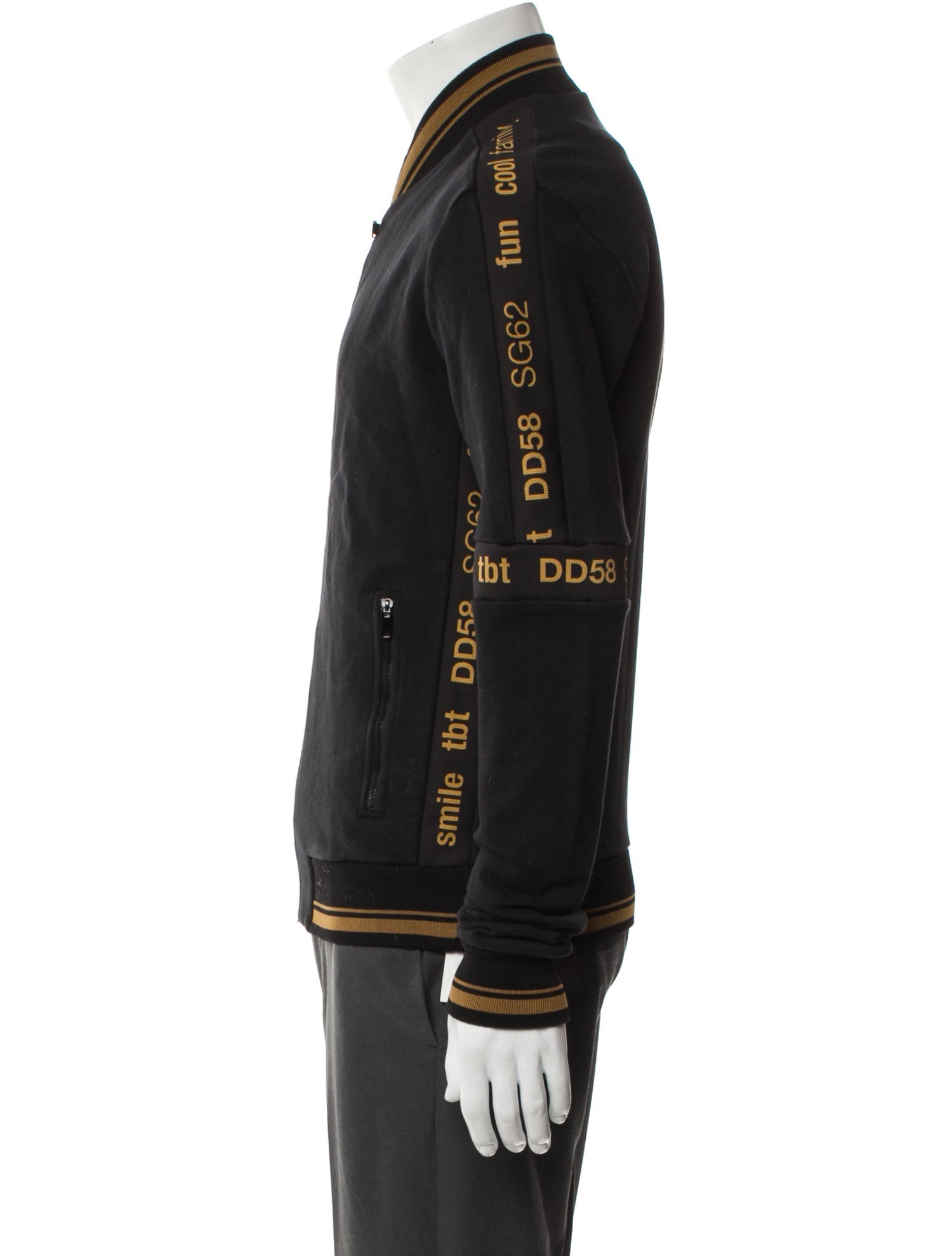 Dolce & Gabbana Striped Bomber Jacket