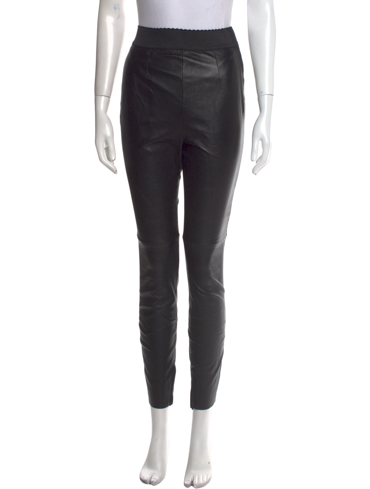 Dolce & Gabbana Lamb Leather Skinny Leg Pants