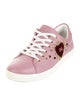 Dolce & Gabbana Sacred Heart Print Leather Sneakers