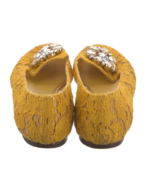 Dolce & Gabbana Lace Lace Pattern Ballet Flats