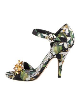 Dolce & Gabbana Canvas Floral Print Sandals