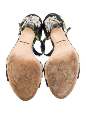 Dolce & Gabbana Canvas Floral Print Sandals