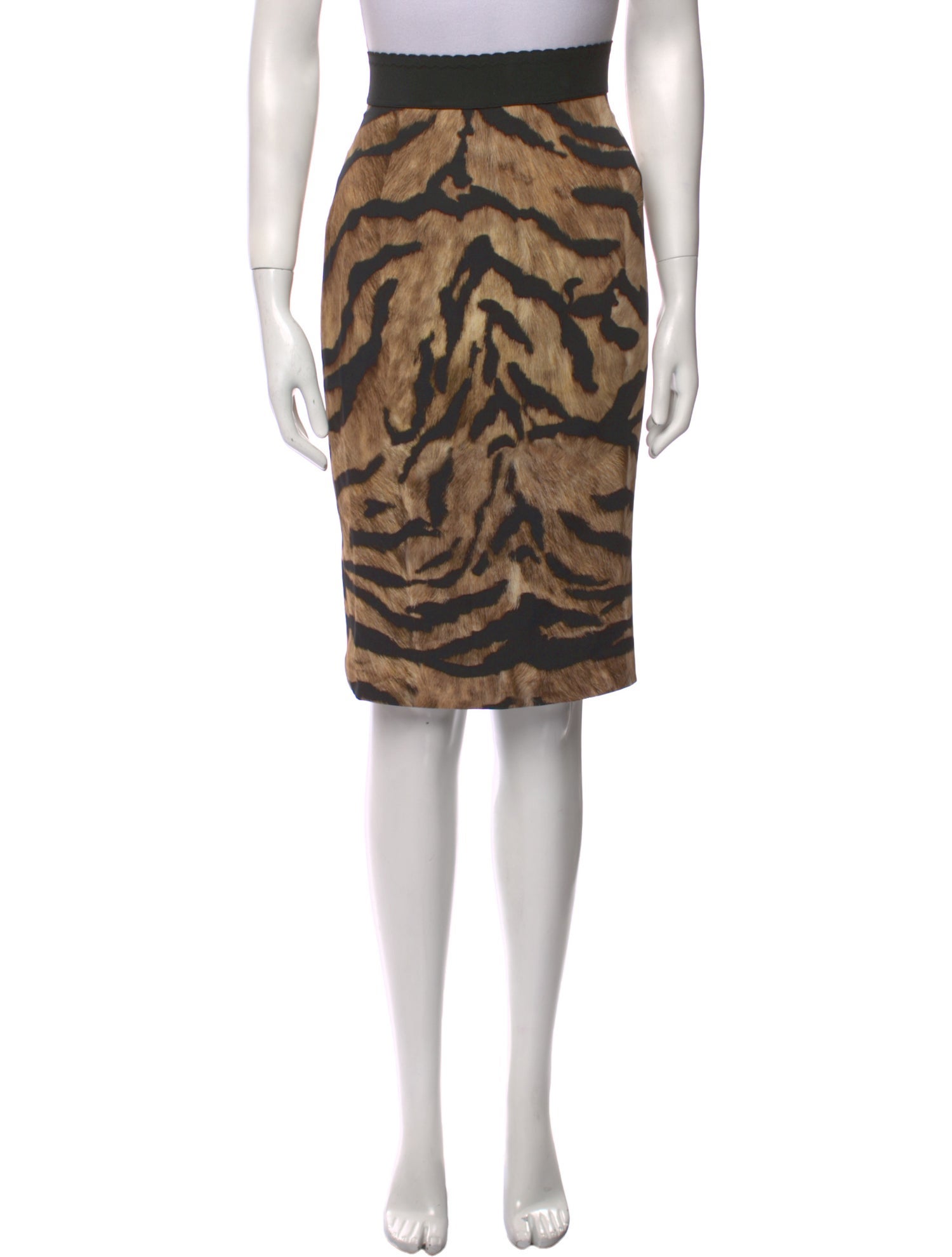 Dolce & Gabbana Silk Knee-Length Skirt