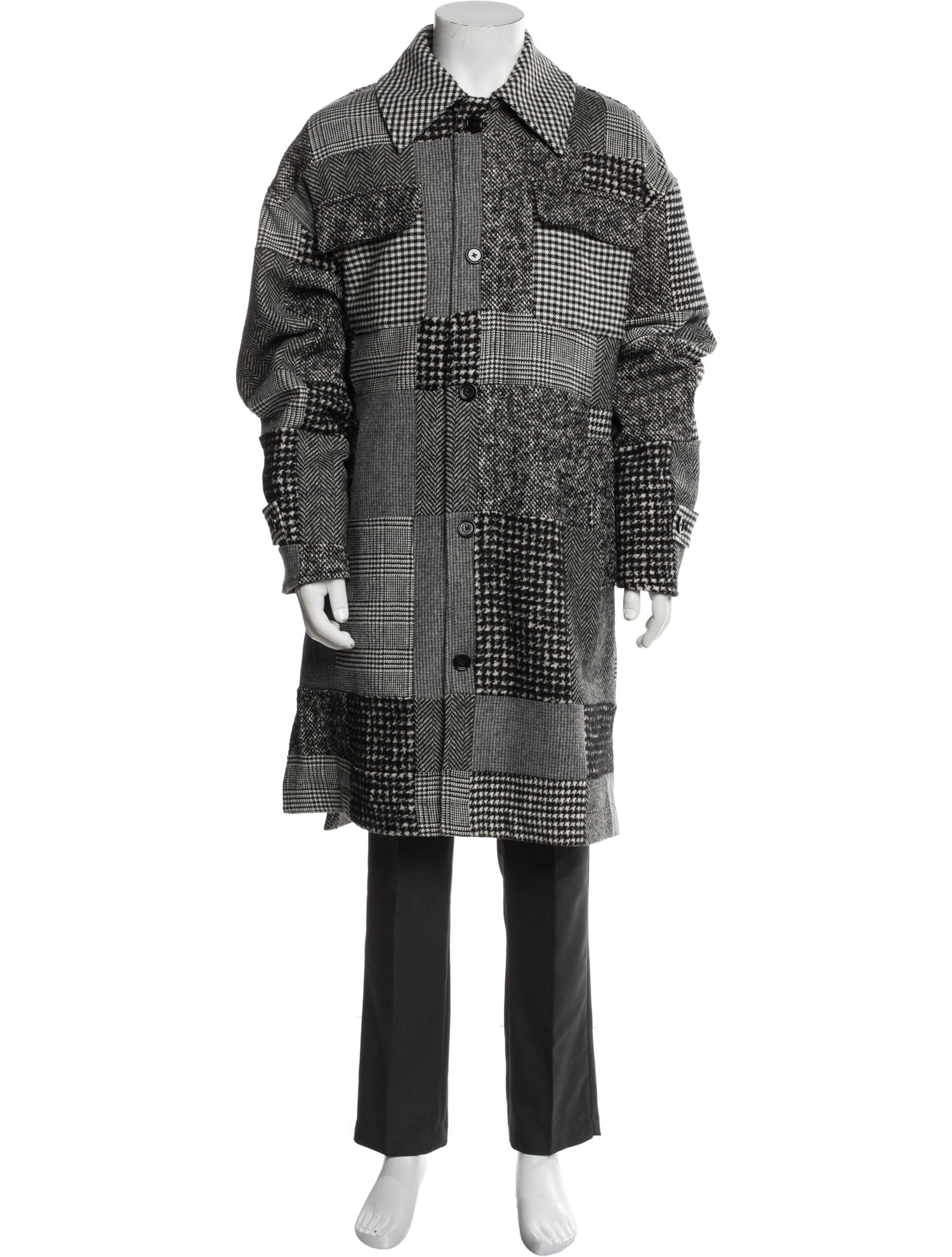 Dolce & Gabbana Houndstooth Print Overcoat w/ Tags
