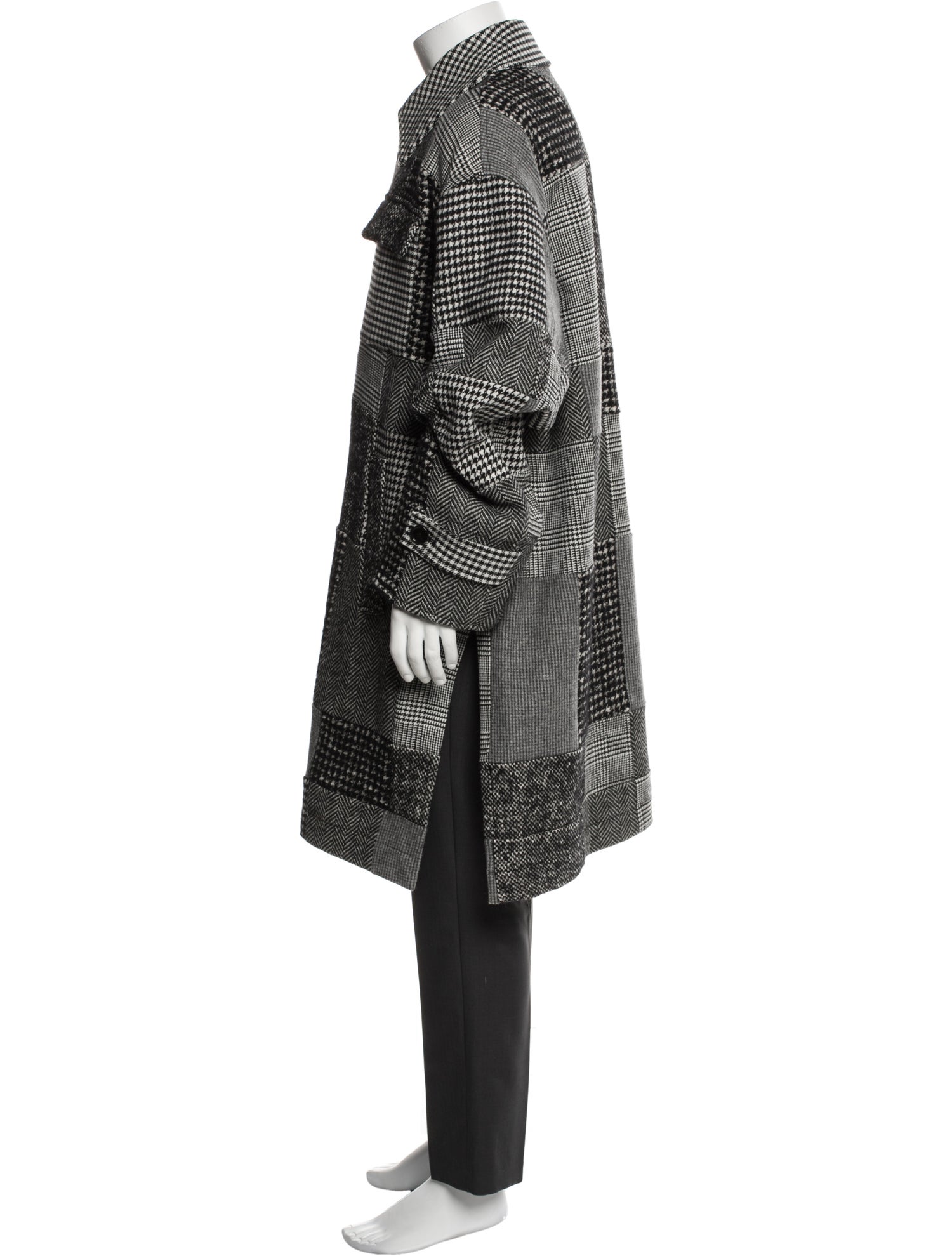 Dolce & Gabbana Houndstooth Print Overcoat w/ Tags