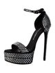 Dolce & Gabbana Satin Crystal Embellishments Sandals