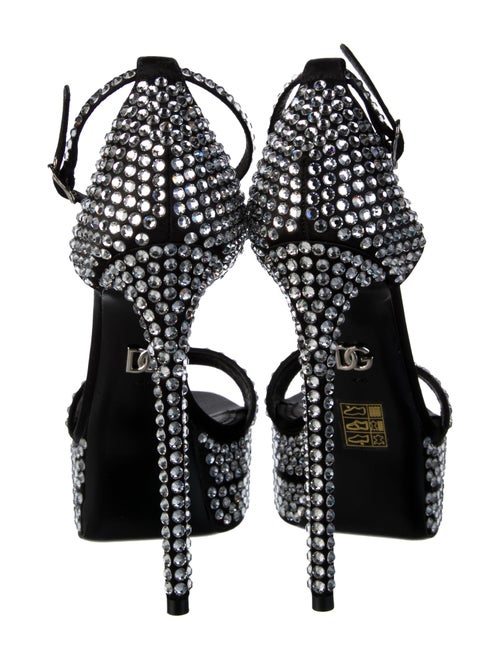 Dolce & Gabbana Satin Crystal Embellishments Sandals