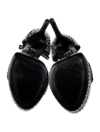 Dolce & Gabbana Satin Crystal Embellishments Sandals