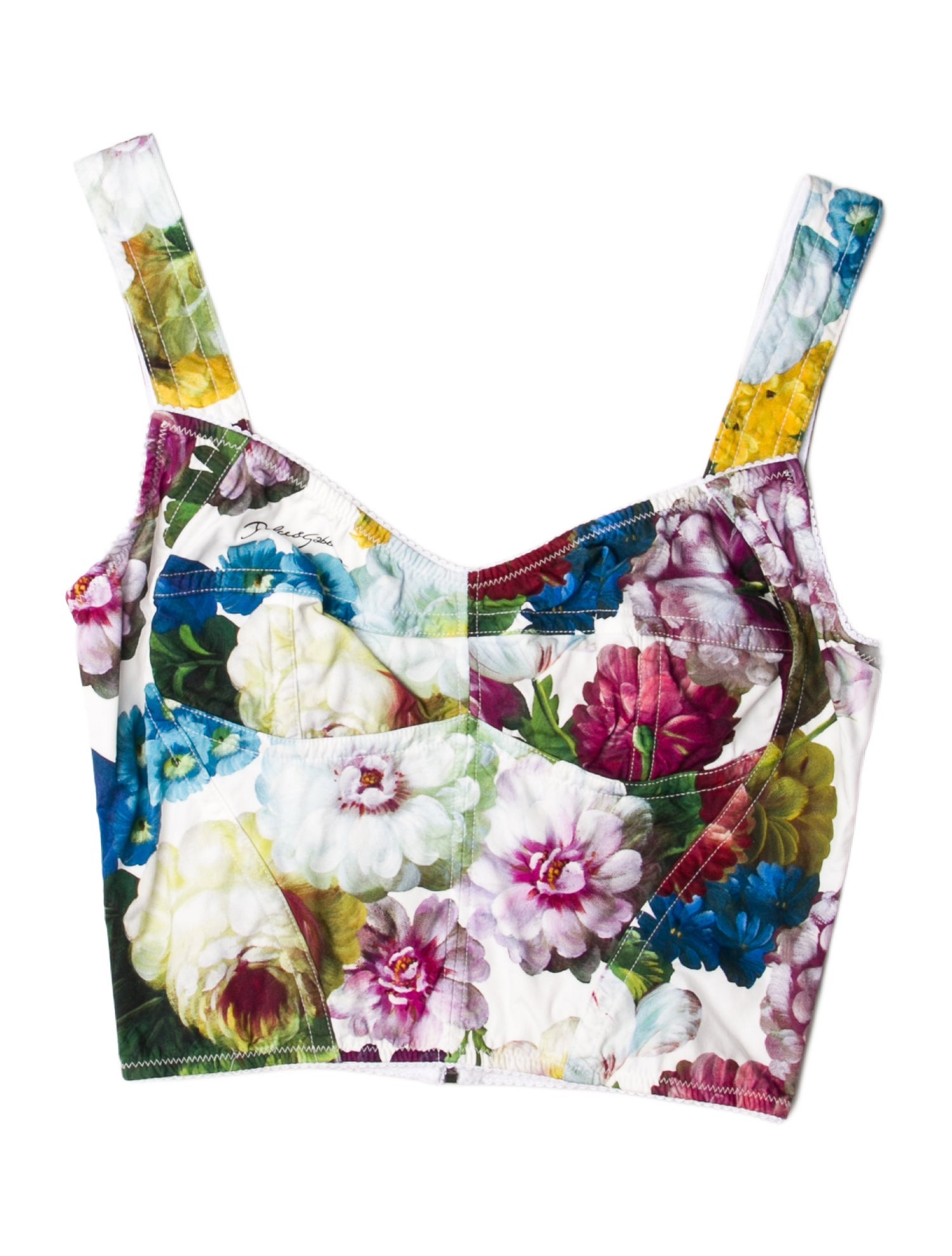Dolce & Gabbana Floral Print V-Neck Blouse