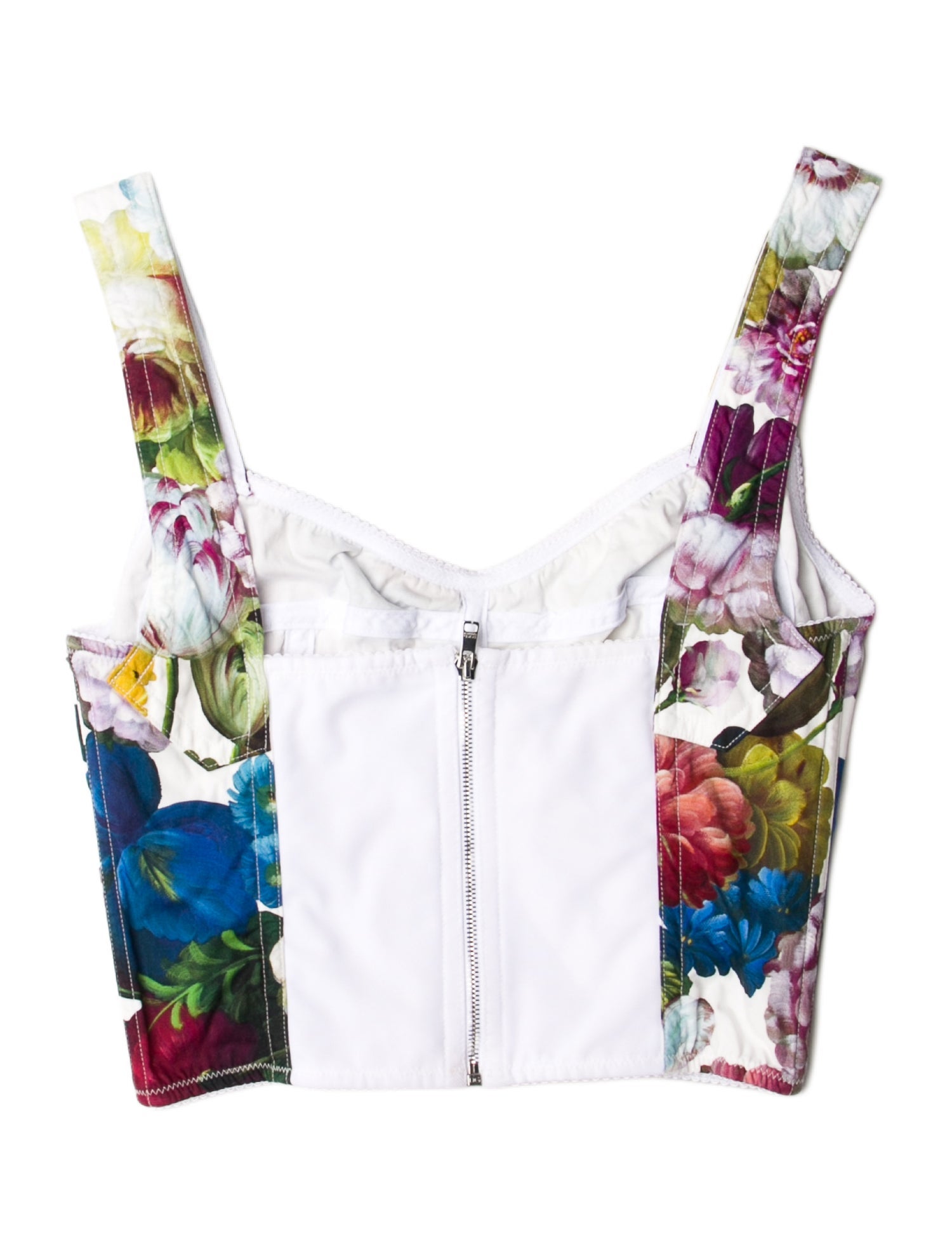 Dolce & Gabbana Floral Print V-Neck Blouse