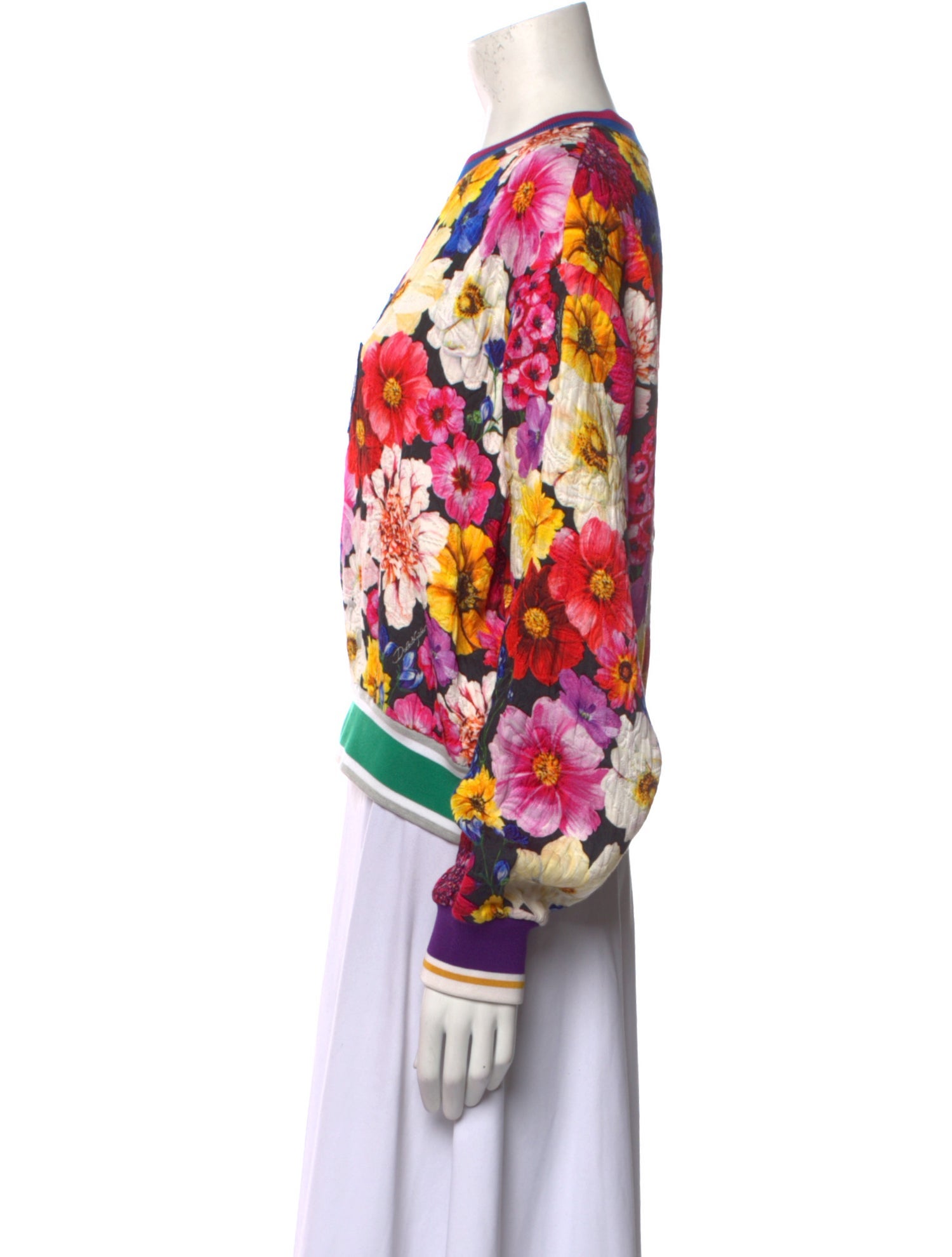 Dolce & Gabbana Floral Print Crew Neck Sweatshirt