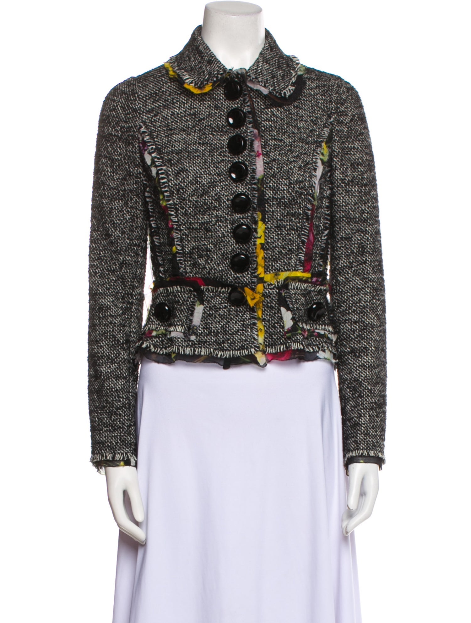 Dolce & Gabbana Tweed Pattern Evening Jacket w/ Tags