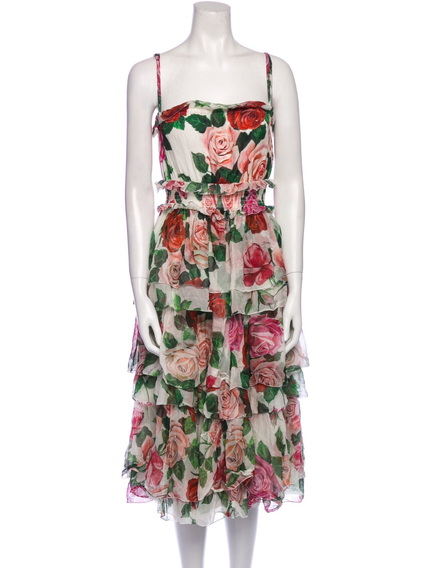 Dolce & Gabbana Silk Midi Length Dress