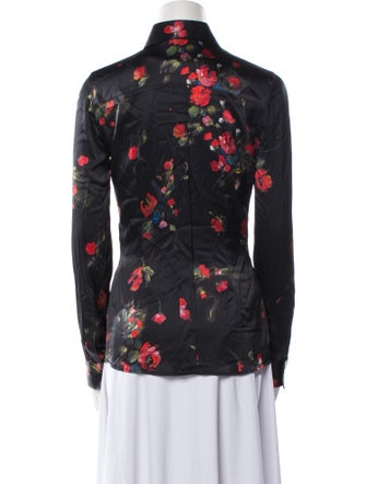 Dolce & Gabbana Floral Print Long Sleeve Button-Up Top