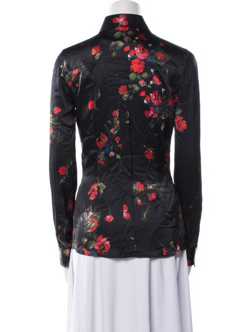 Dolce & Gabbana Floral Print Long Sleeve Button-Up Top