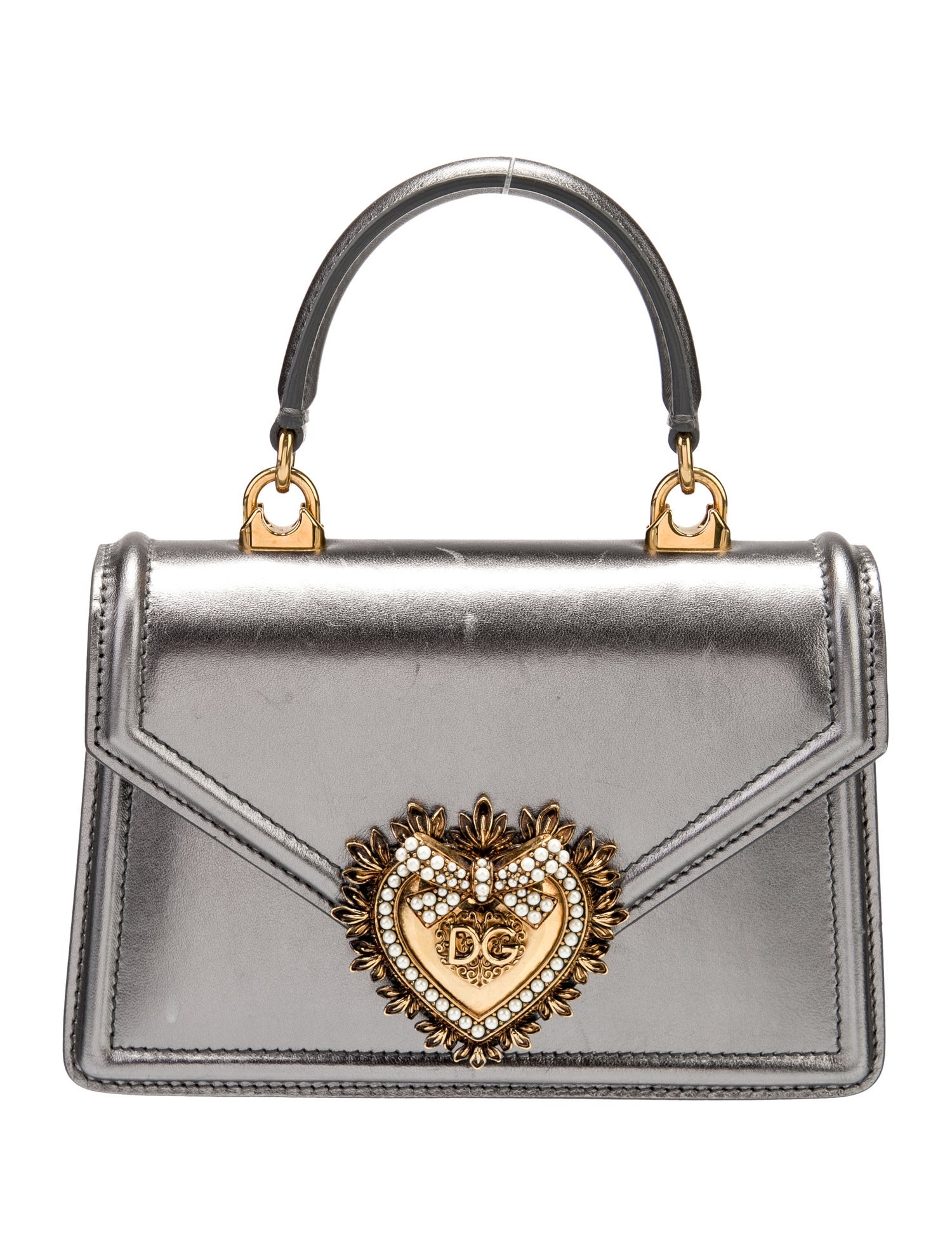 Dolce & Gabbana Faux Pearl Top Handle Bag