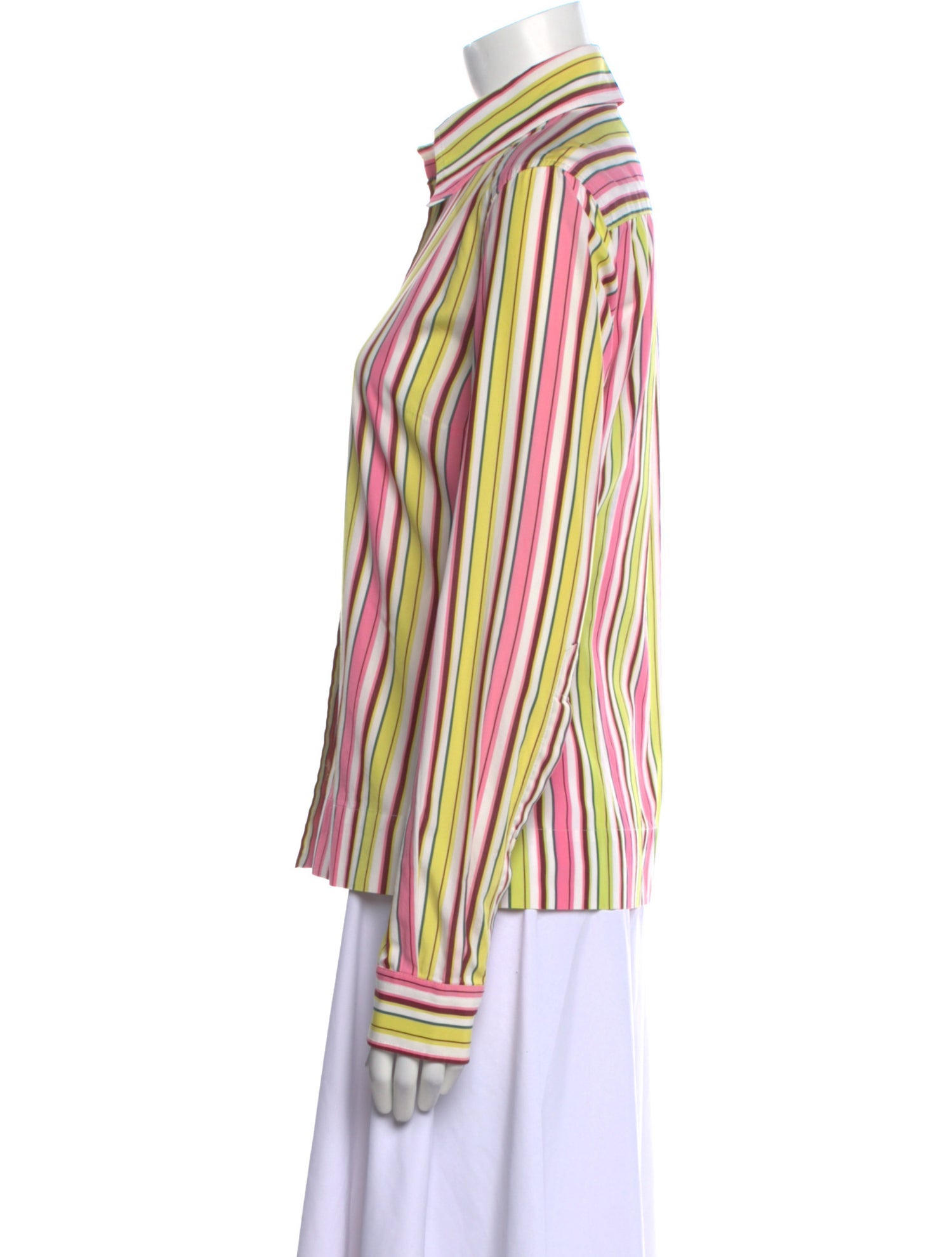 Dolce & Gabbana Striped Long Sleeve Button-Up Top