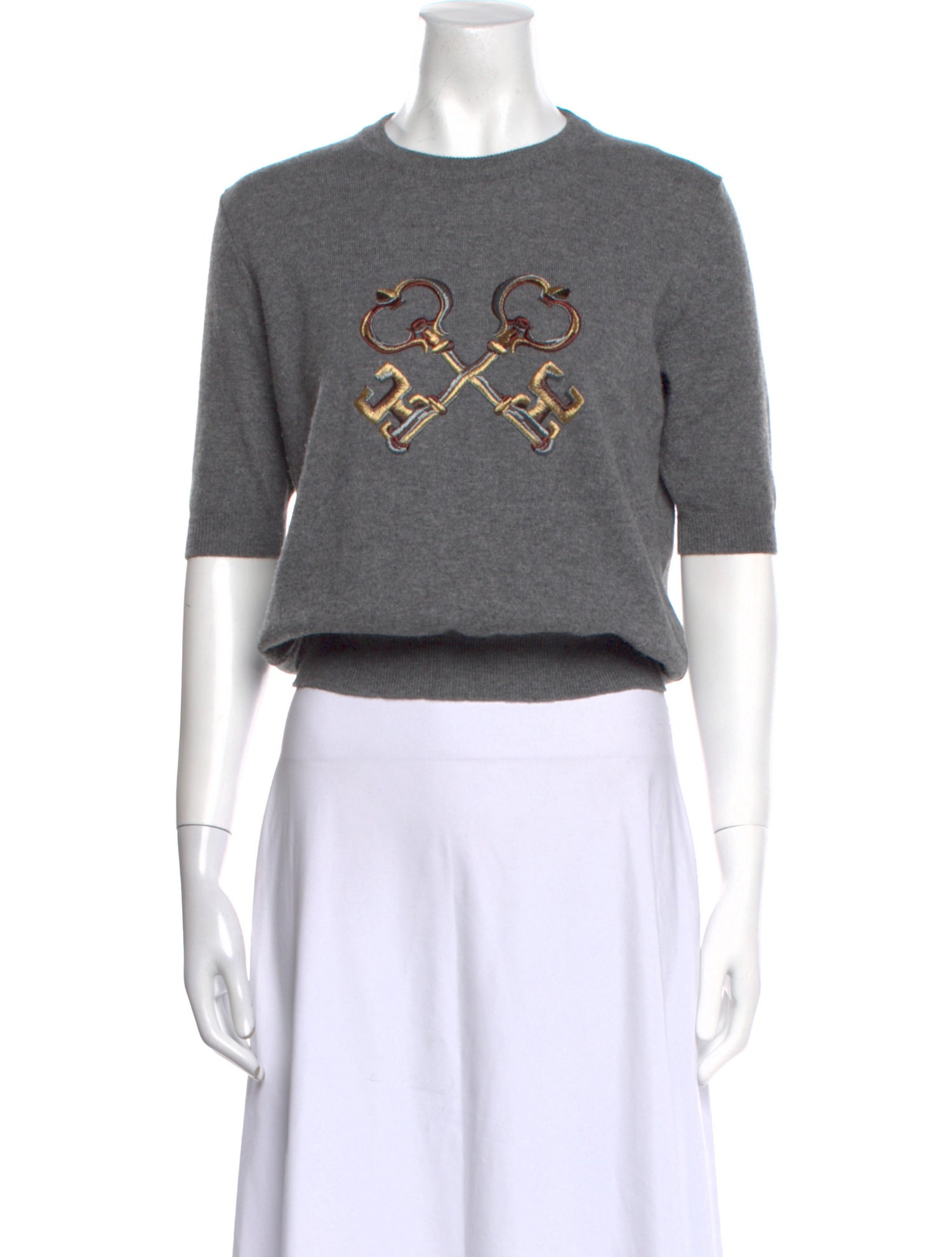 Dolce & Gabbana Cashmere Graphic Print Sweater