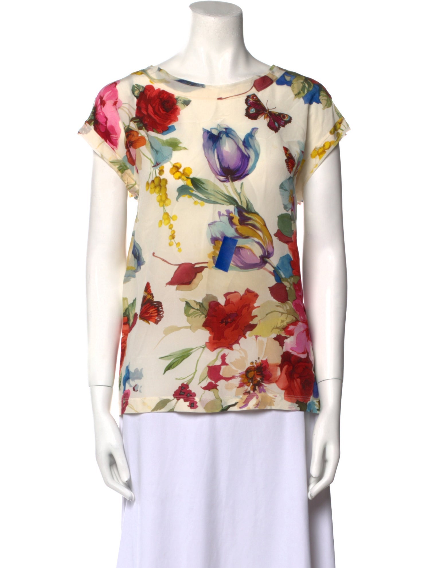 Dolce & Gabbana Silk Floral Print T-Shirt